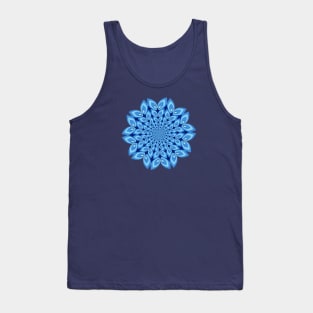 Blue leafy mandala Tank Top